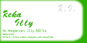 reka illy business card